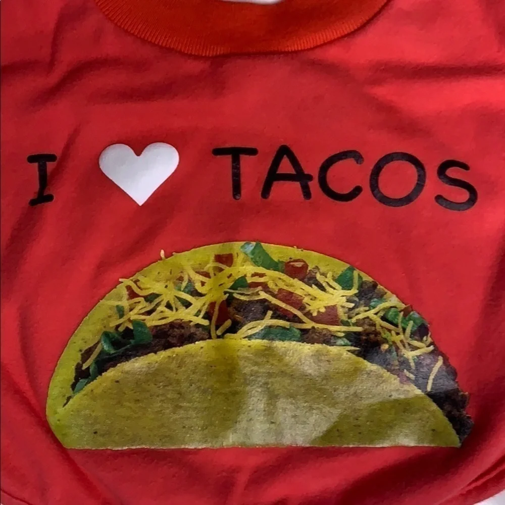 I play love Tacos graphic baby slip on cotton bib